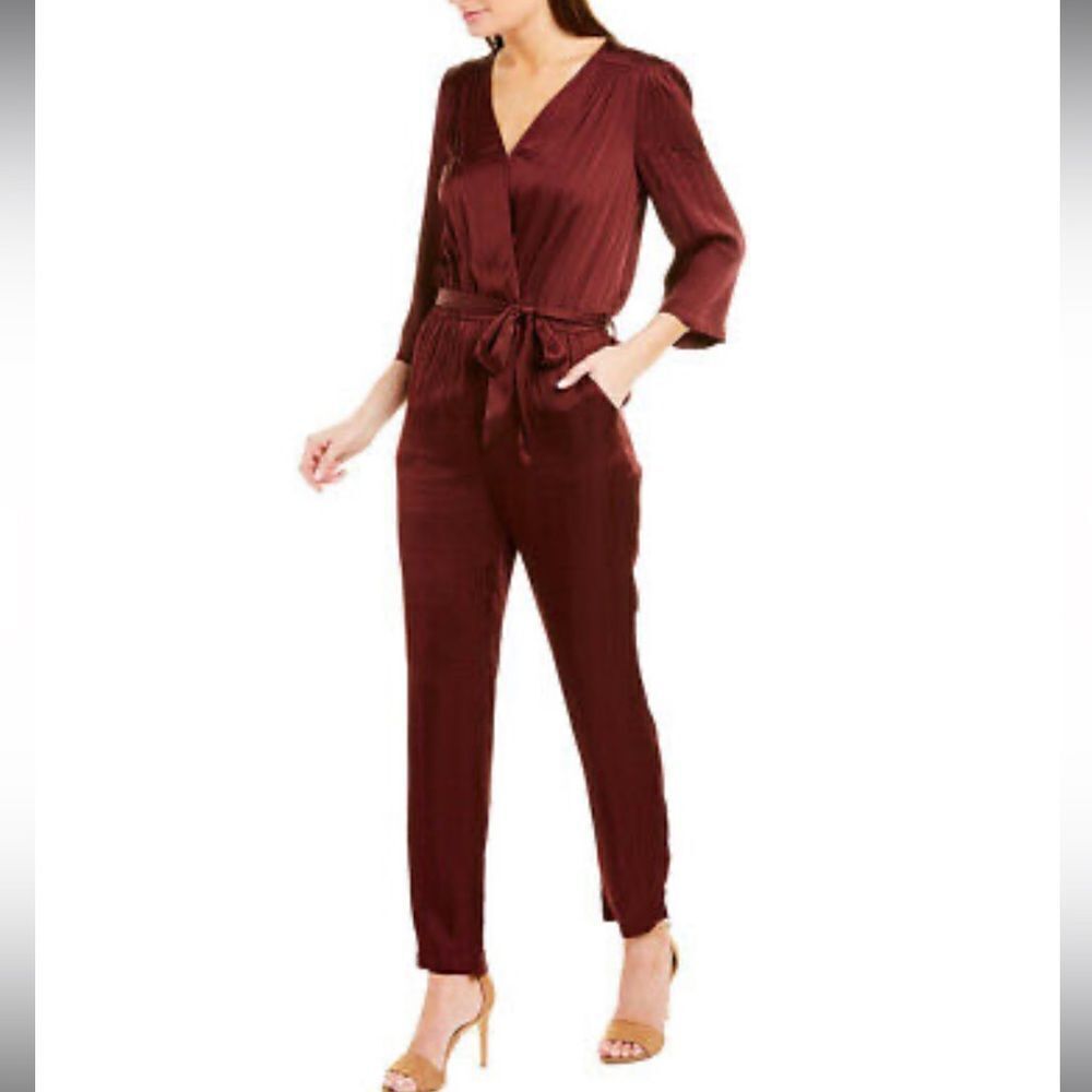 Young Fabulous & Broke Bellows Satin Jumpsuit Size Small